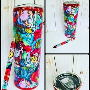 30oz Little Mermaid tumbler and pen set